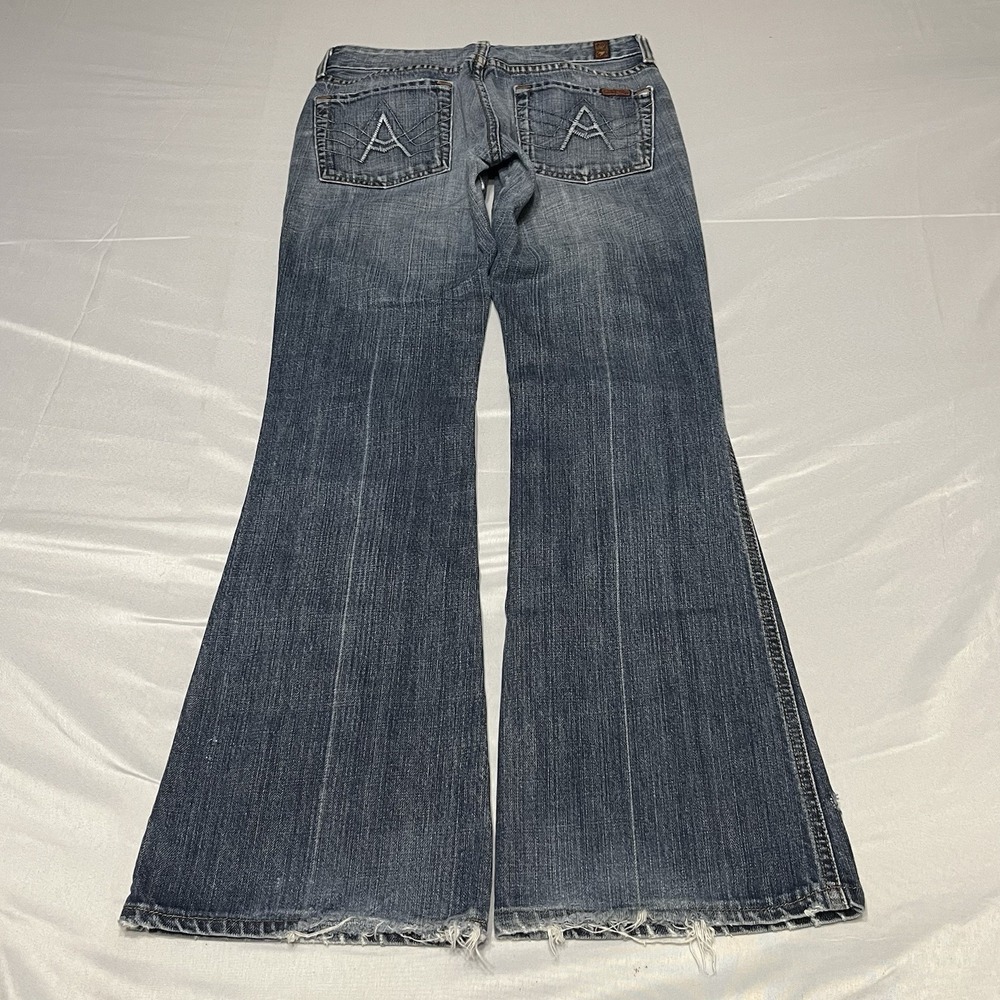 7 For All Mankind low rise Bootcut Jeans Fits 27x30 Western Cowgirl USA Made
